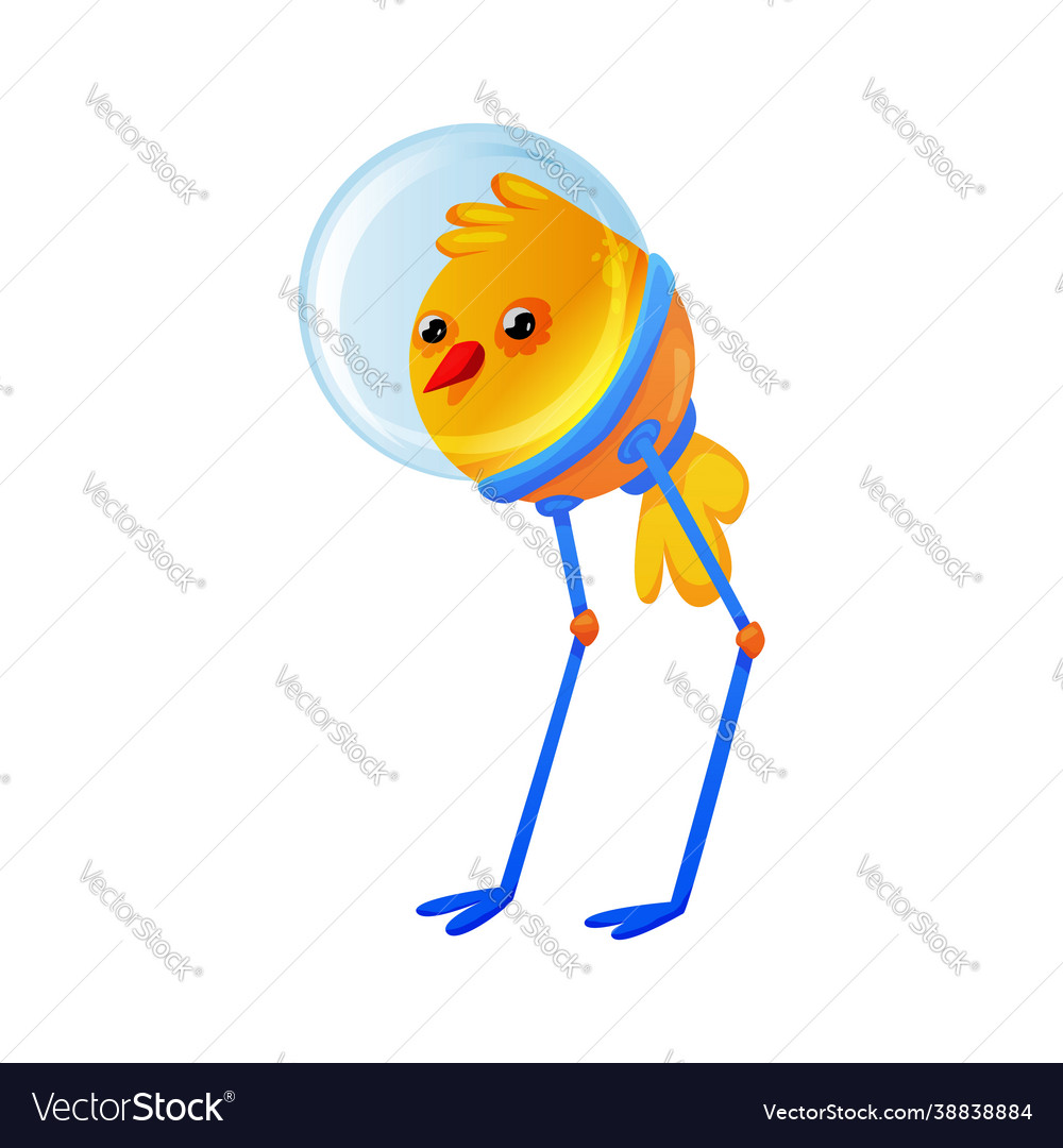 Cartoon chicken alien