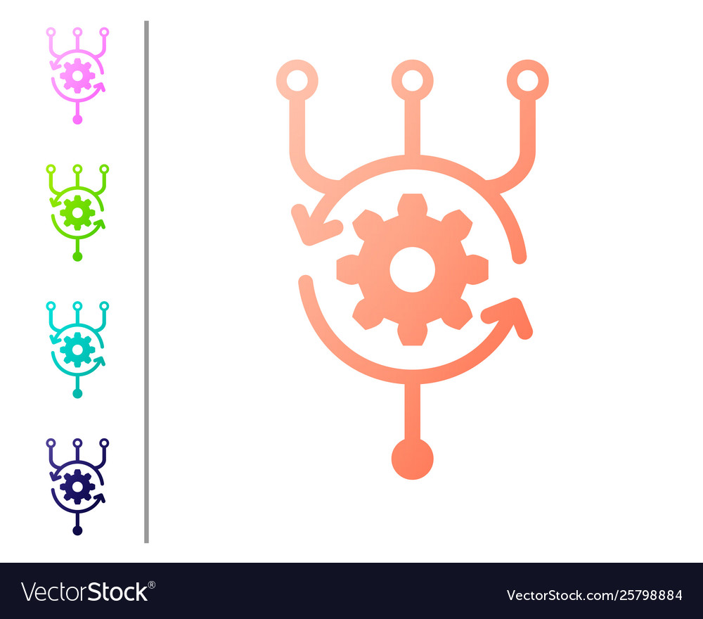 Coral algorithm icon isolated on white background vector image Coral algorithm icon isolated on white background