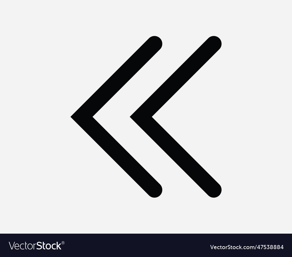 Double right arrow icon navigation direction path vector image Double right arrow icon navigation direction path