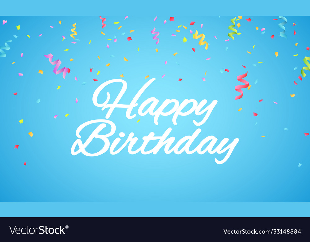 Happy birthday inscription white paper letters Vector Image