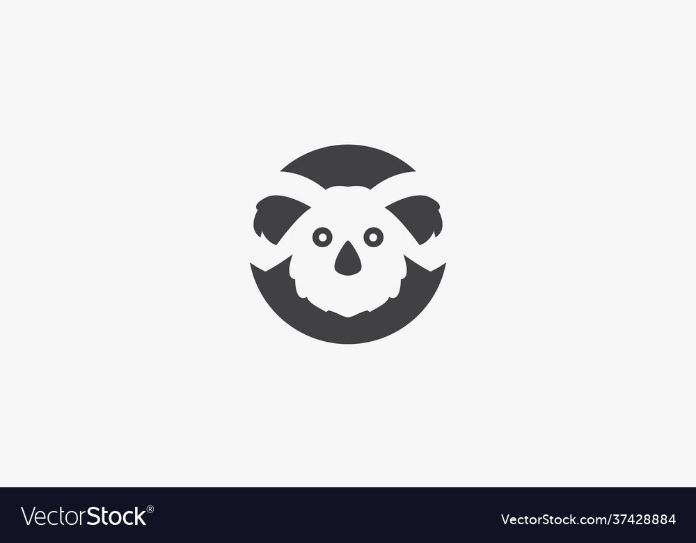 Koala head icon isolated on white background