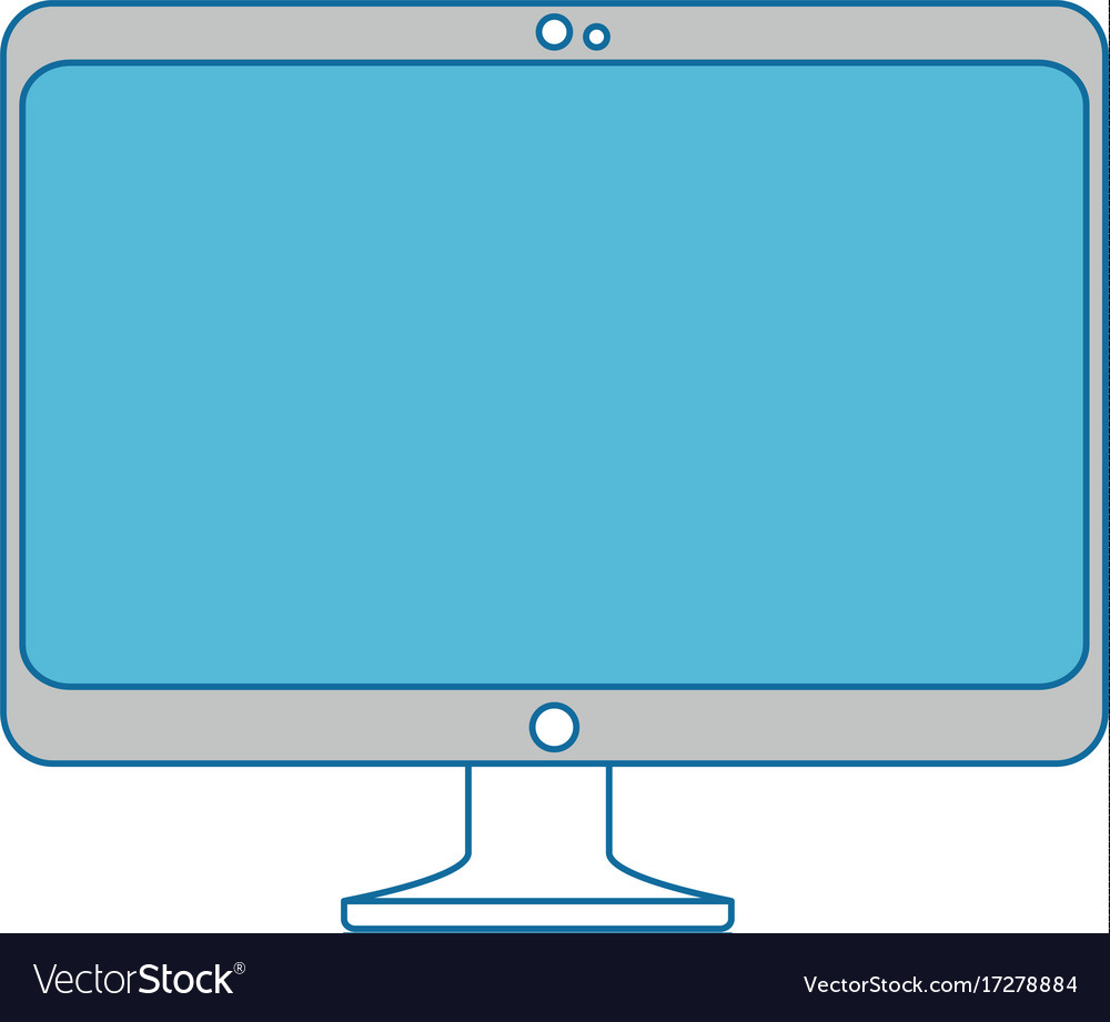 Monitor computer isolated icon