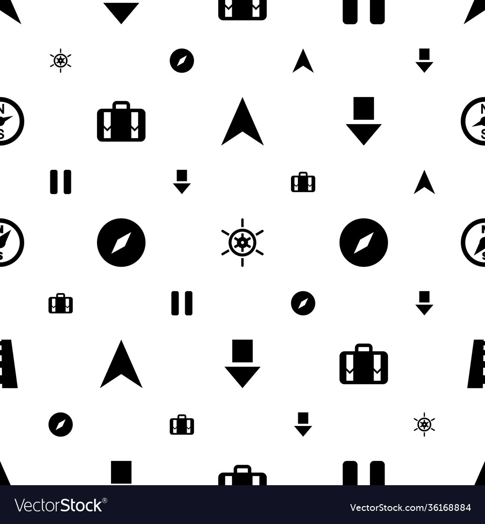 Navigation icons pattern seamless white background