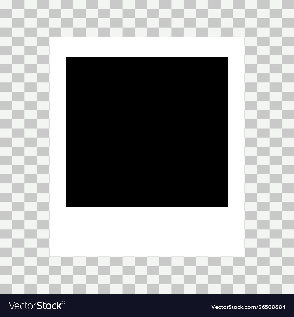 Old photo empty frame isolated on transparent vector image Old photo empty frame isolated on transparent