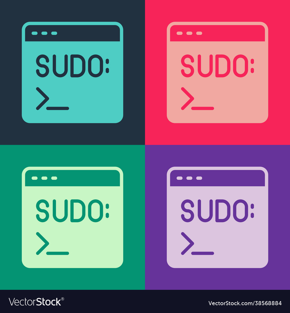 Pop art code terminal icon isolated on color vector image Pop art code terminal icon isolated on color