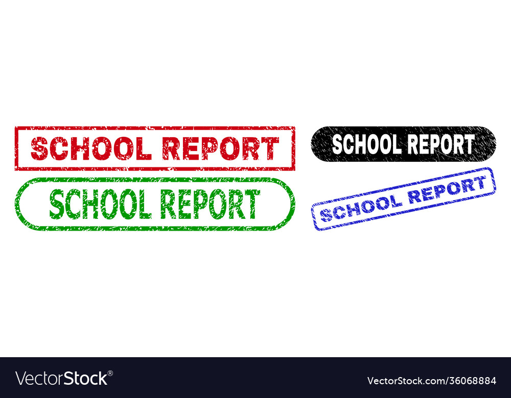 School report rectangle watermarks using unclean