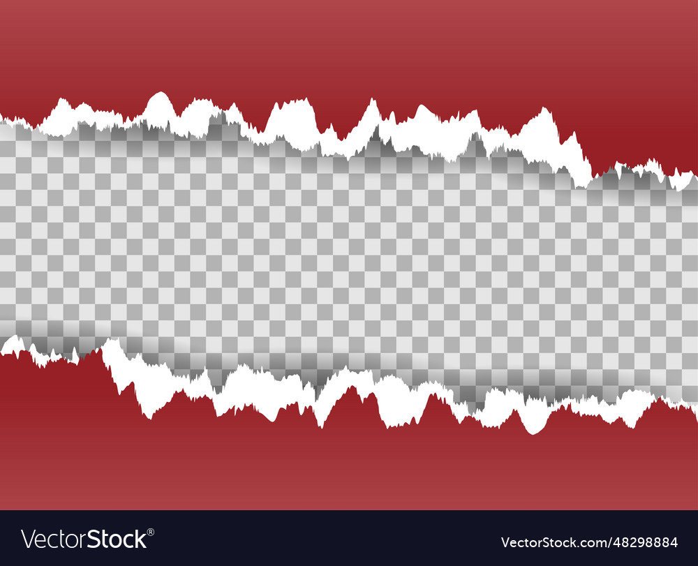 Torn paper strips on a square background for text