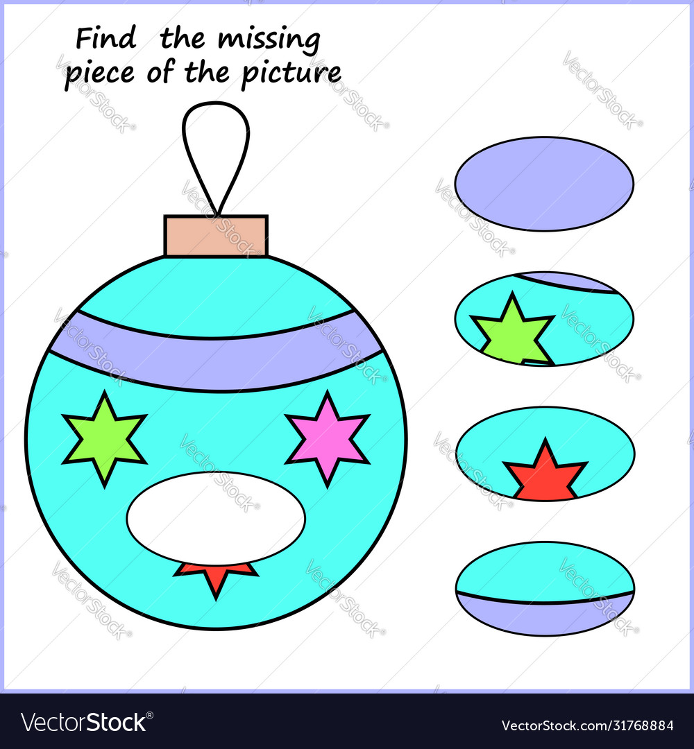 Visual logic puzzle find missing piece