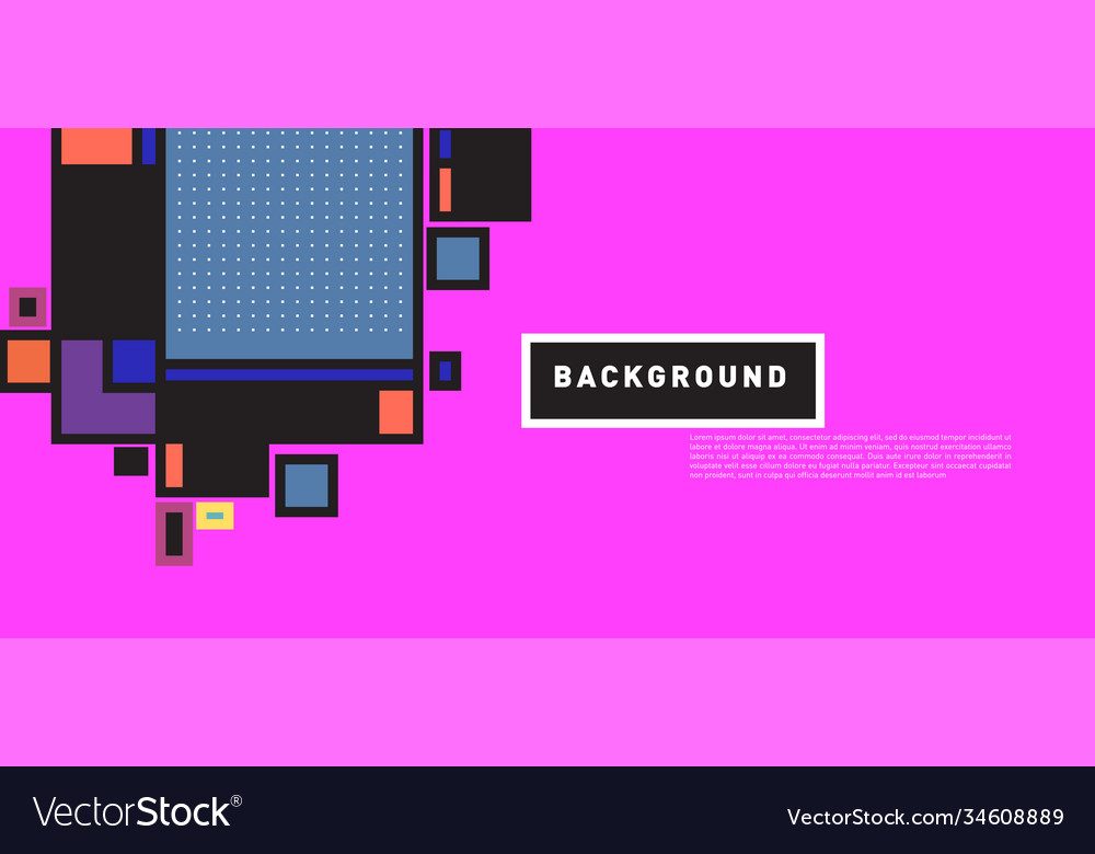 Abstract colorful rectangle background for banner vector image Abstract colorful rectangle background for banner
