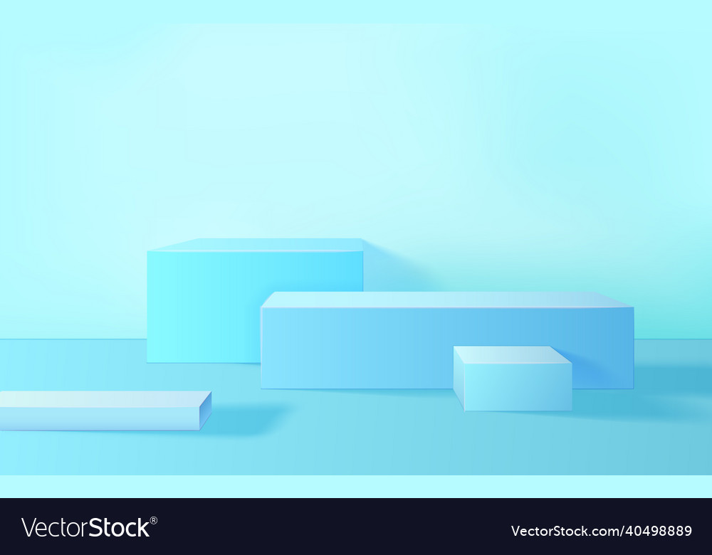 Abstract minimal scene with podium platform stage