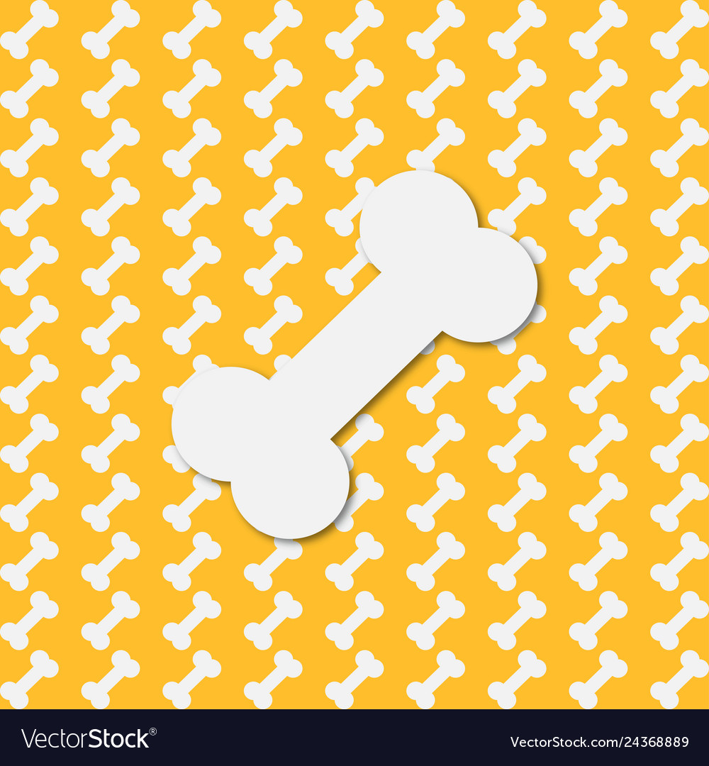 Background with bones on a yellow