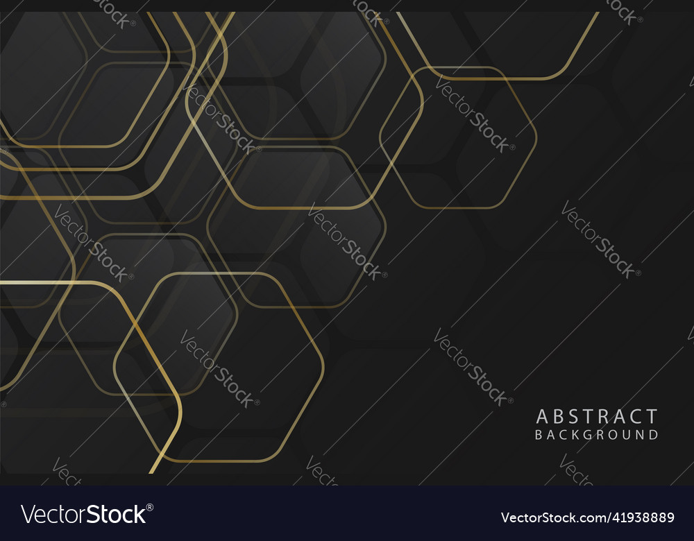 Black Gradient Hexagon Background