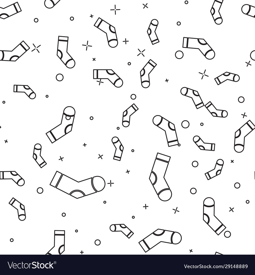 Black Line Socks Pattern