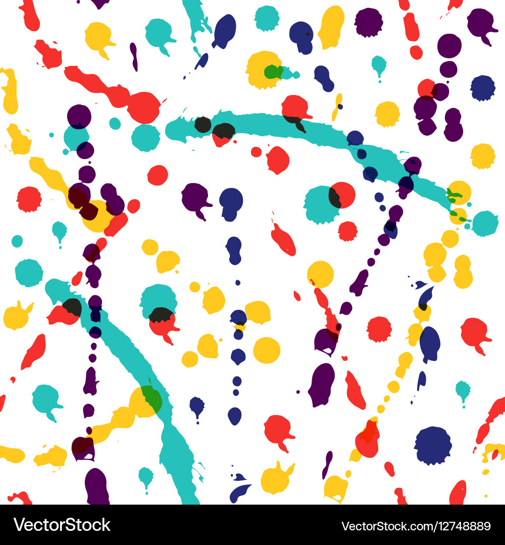 Brush splash seamless pattern Royalty Free Vector Image