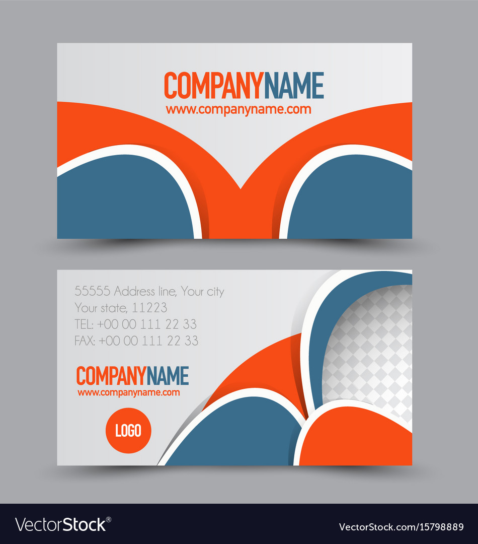 Business card design set template