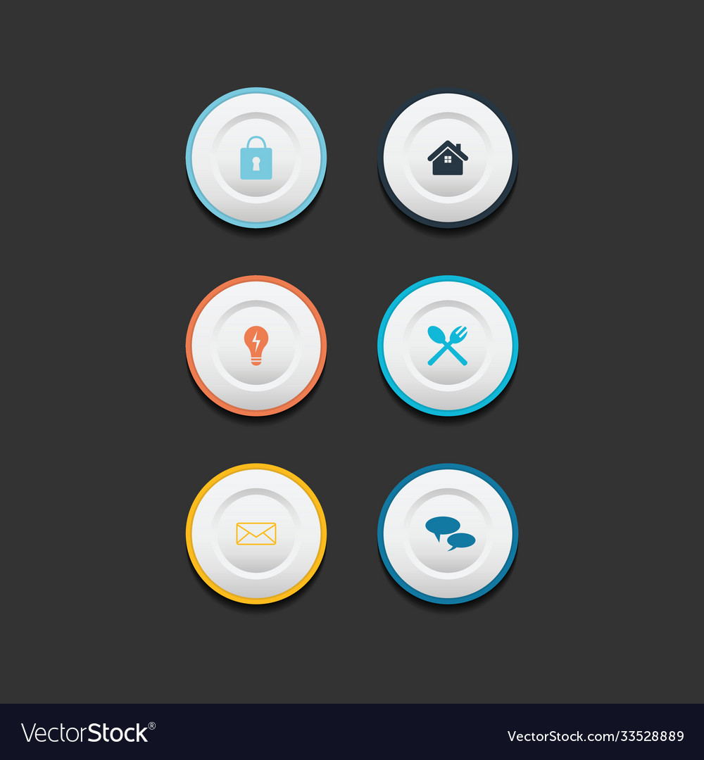 Circle web design button collection