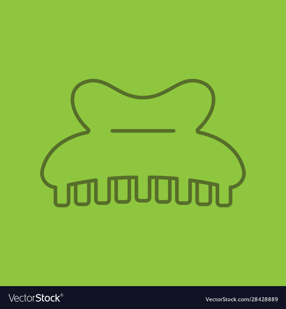 Claw Hair Clip Linear Icon Royalty Free Vector Image