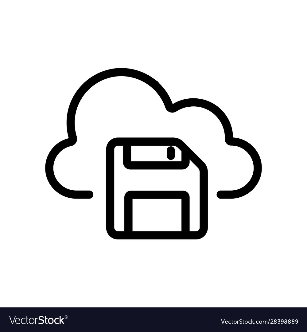 Cloud storage icon isolated contour symbol vector image Cloud storage icon isolated contour symbol