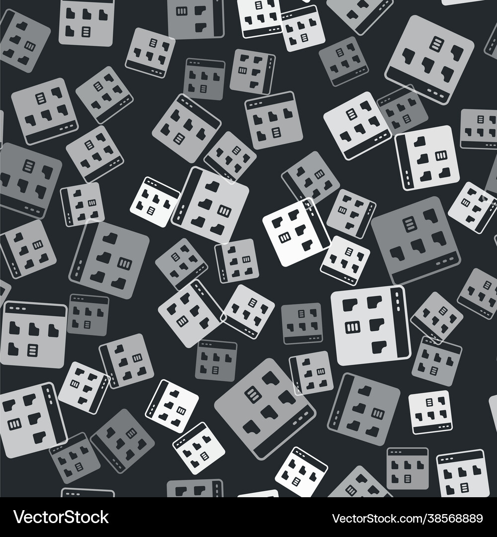 Grey browser files icon isolated seamless pattern Vector Image