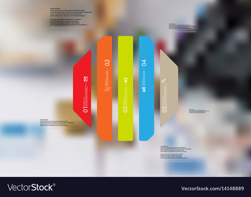 Infographic template with octagon vertically