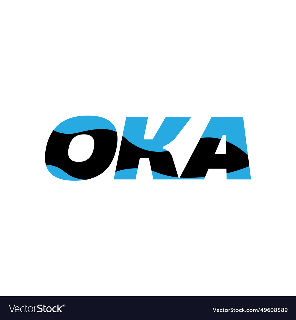 Oka brand name initial letters monogram