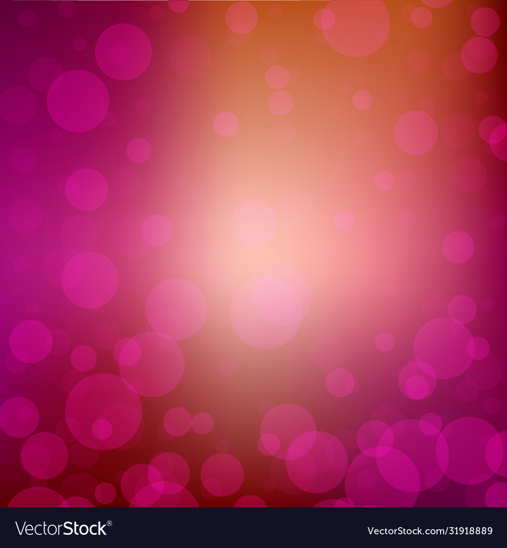 Pink blurred light background with bokeh effect Vector Image