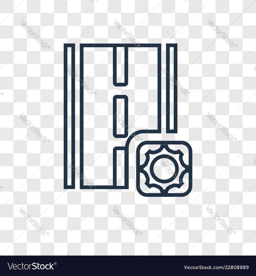 Road concept linear icon isolated on transparent