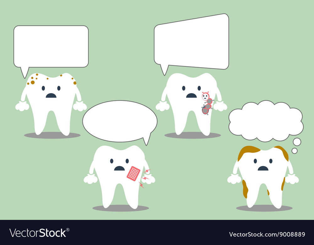 Teeth with speech bubble