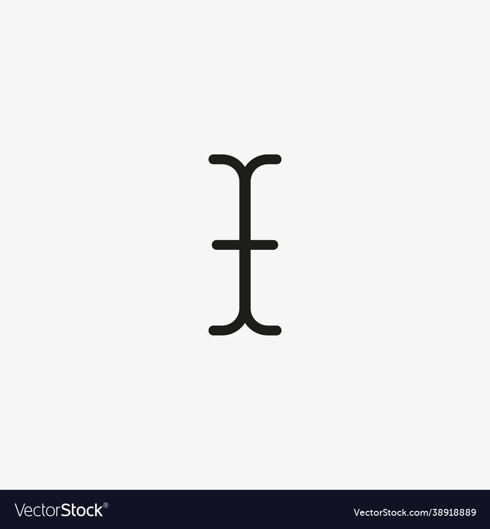 Text-Cursor-Symbol im Liniendesign Stil Editor