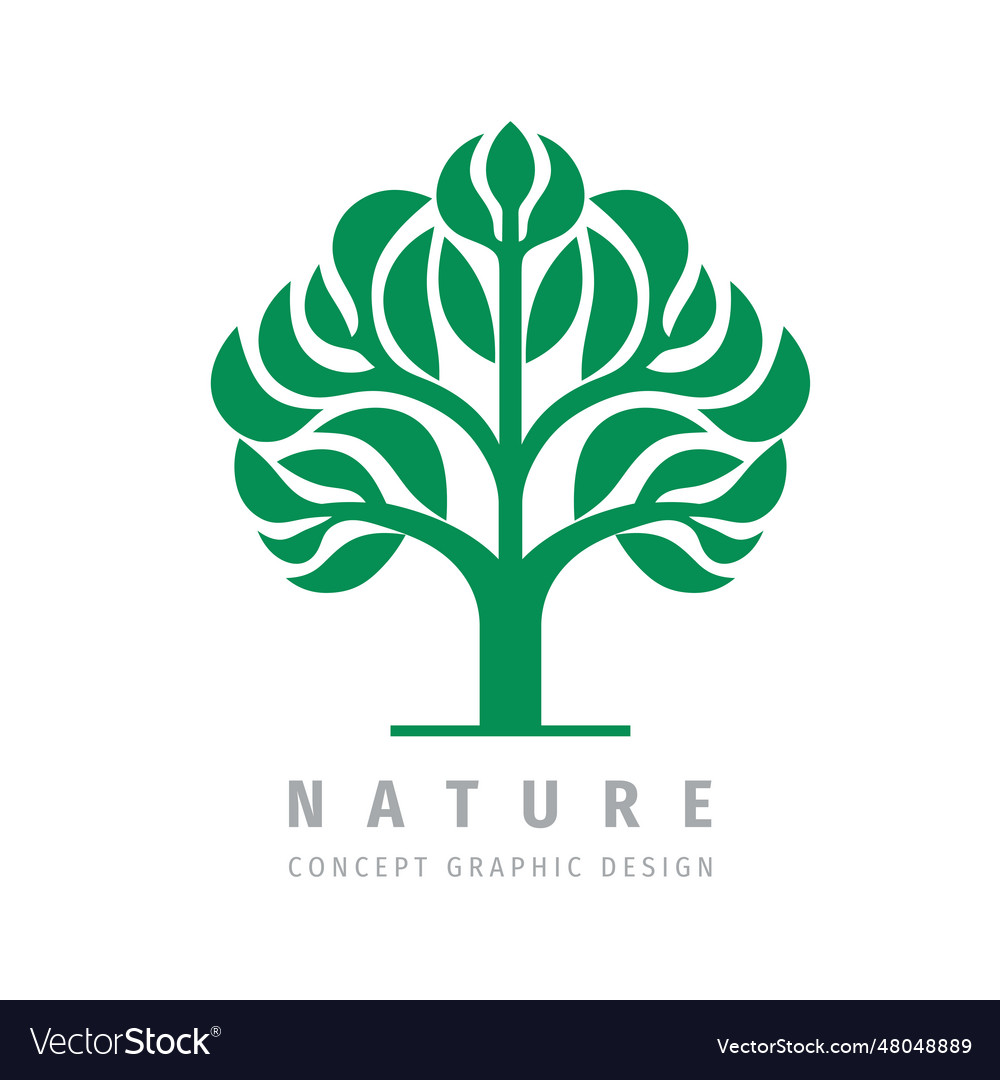 Tree concept logo graphic design nature graphic Vector Image