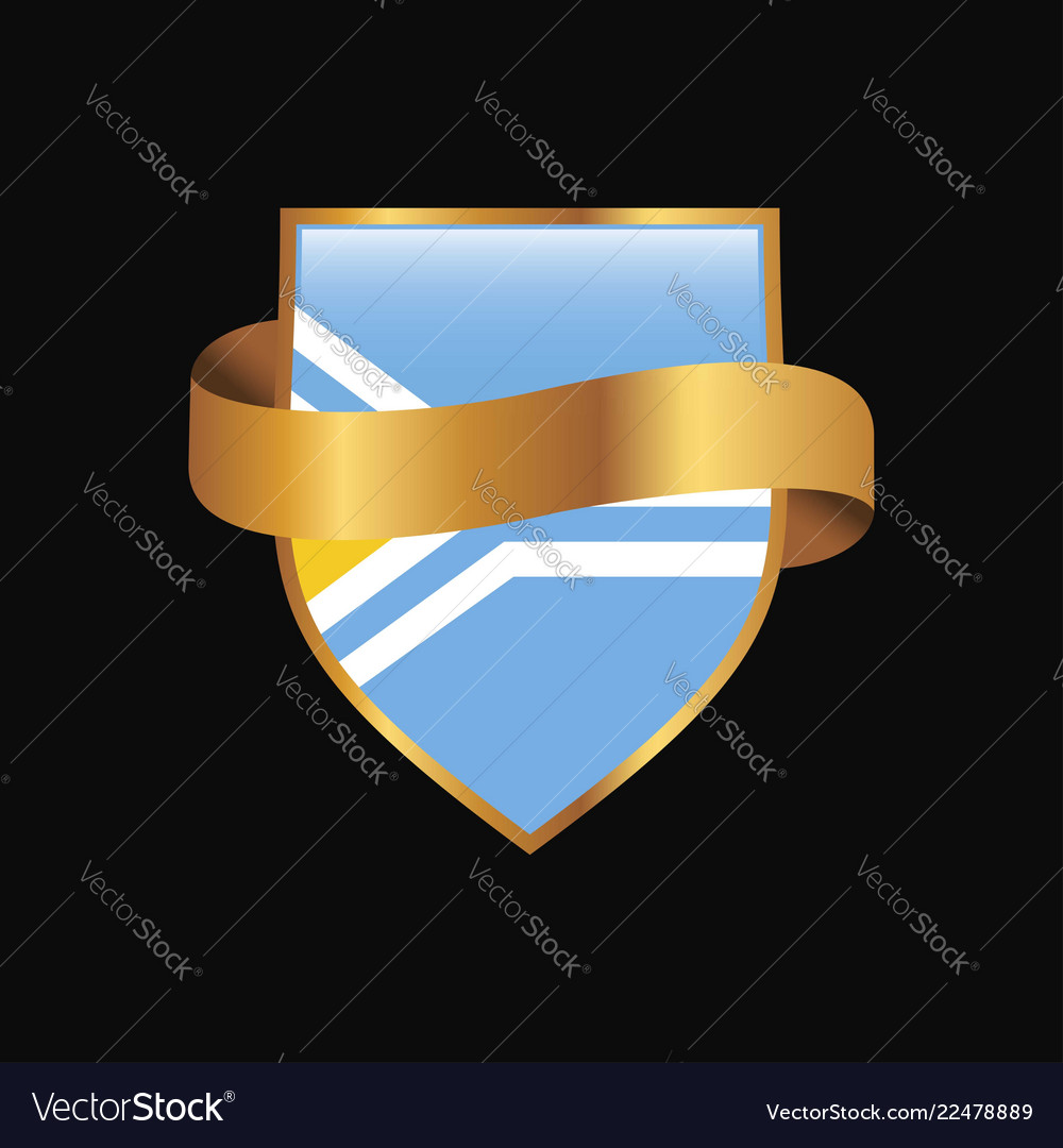 Tuva flag golden badge design