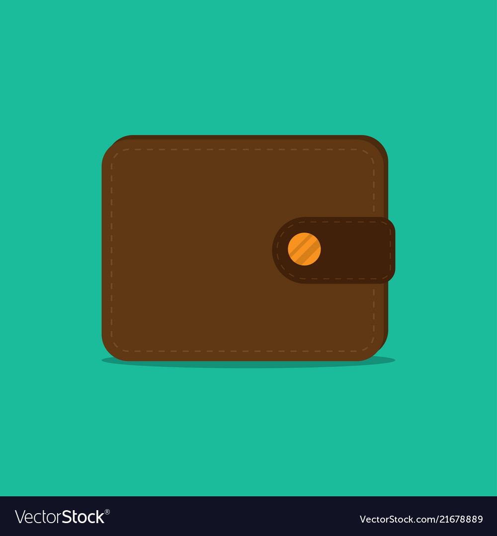 Wallet icon in flat style