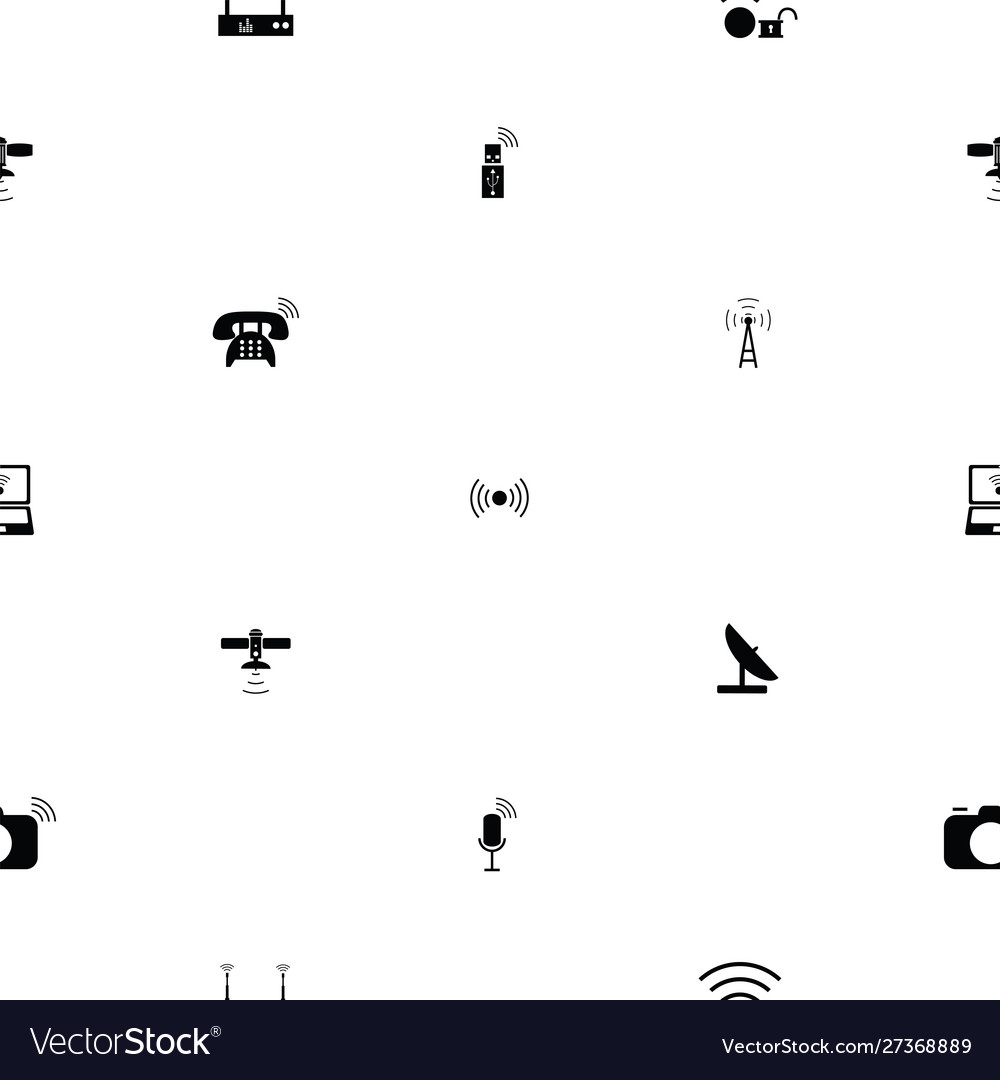 Wireless seamless pattern background icon