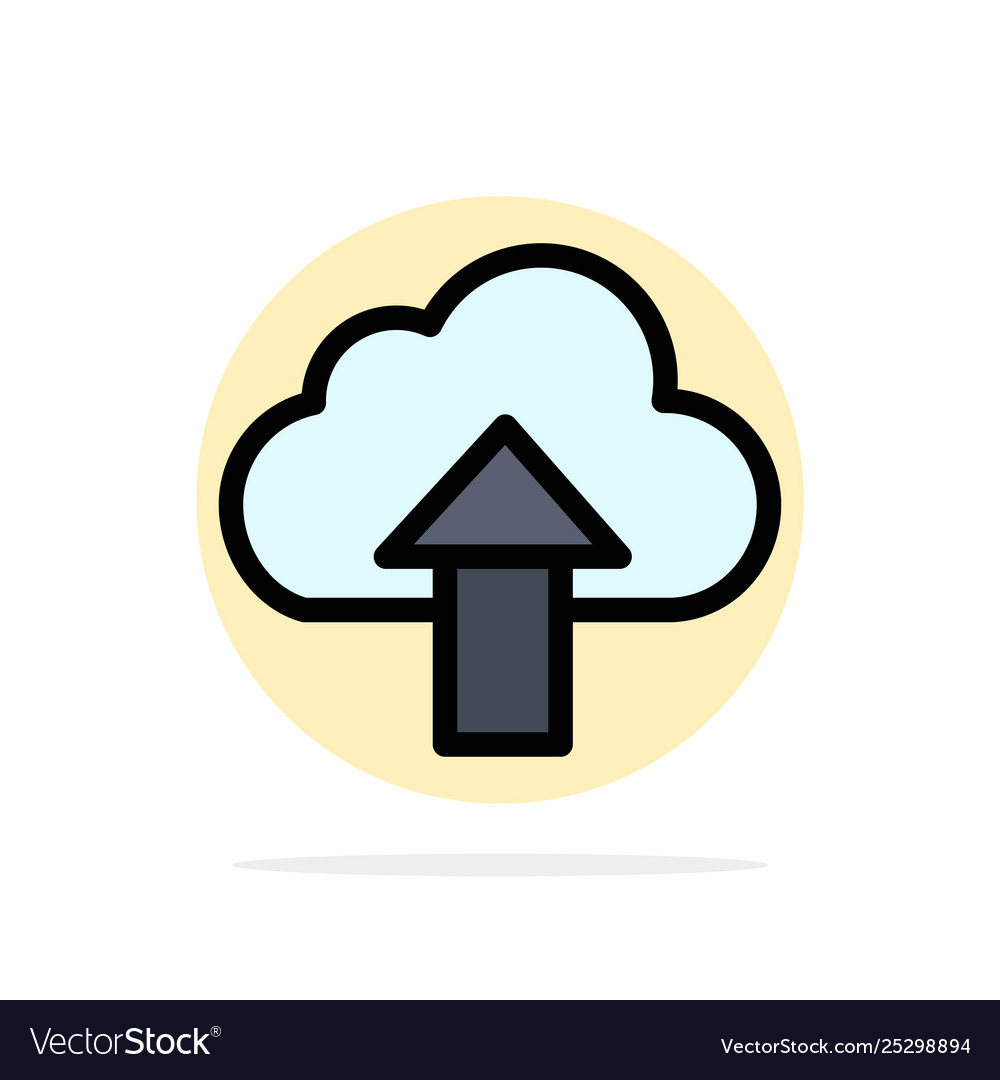 Arrow upload up cloud abstract circle background Vector Image Arrow upload up cloud abstract circle background