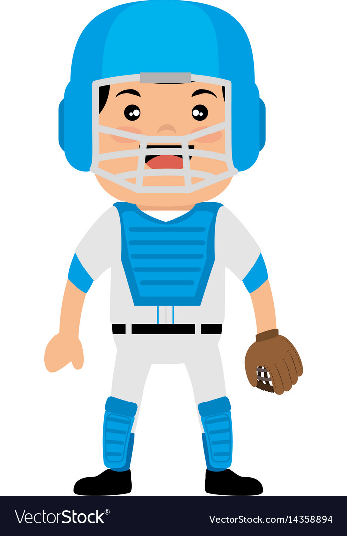 Baseball player avatar character Royalty Free Vector Image