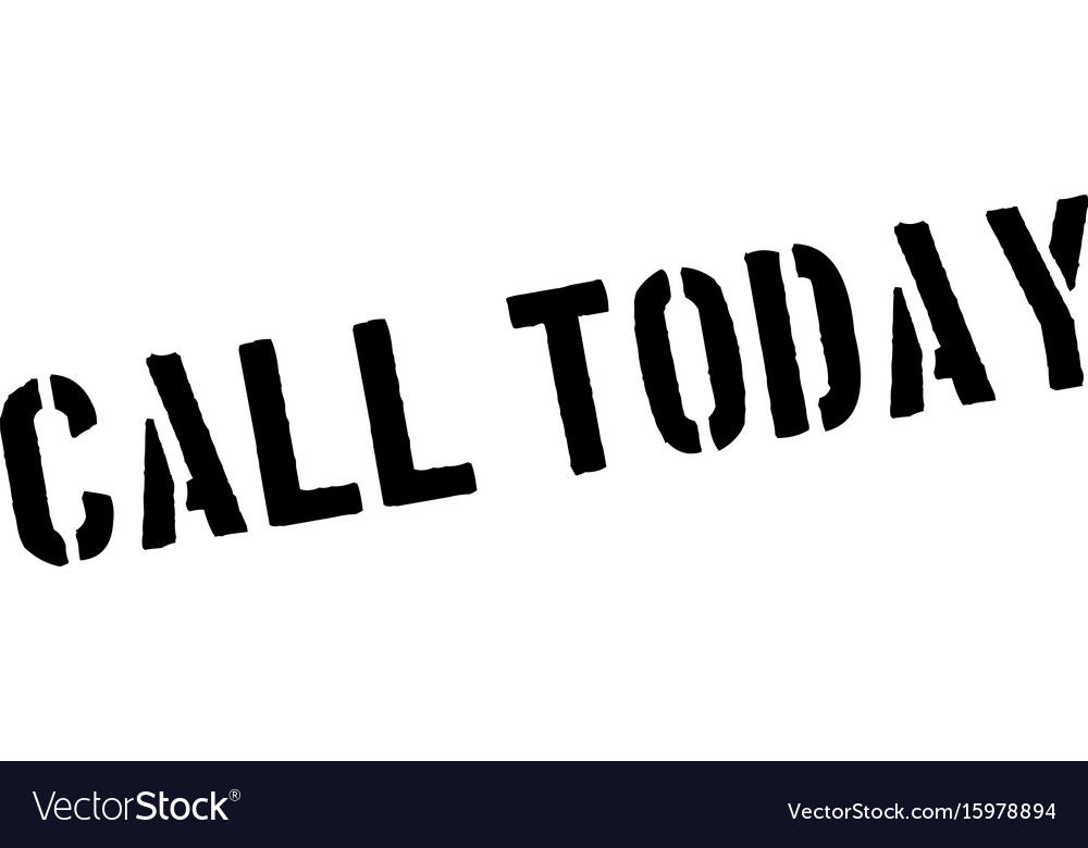 Call today rubber stamp Royalty Free Vector Image