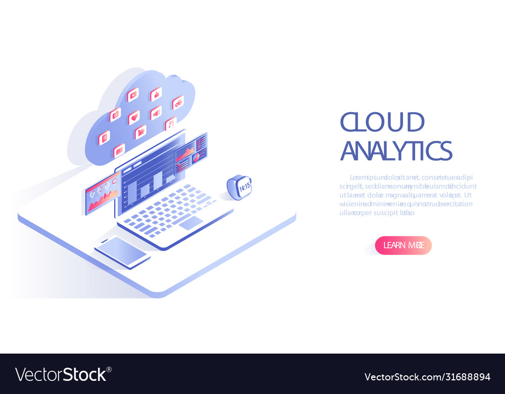 Cloud computing and data analytics concept