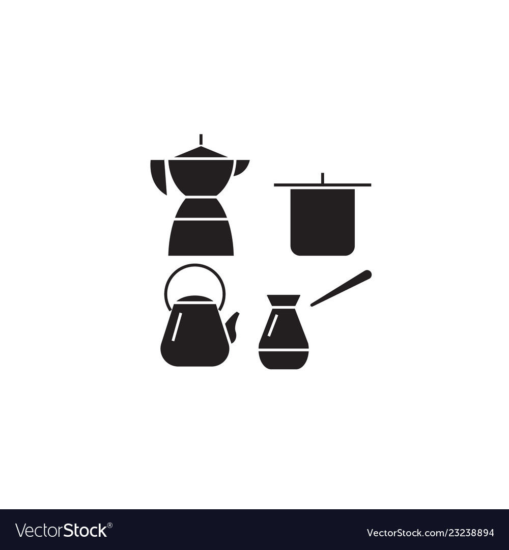 Cooking utensils black concept icon