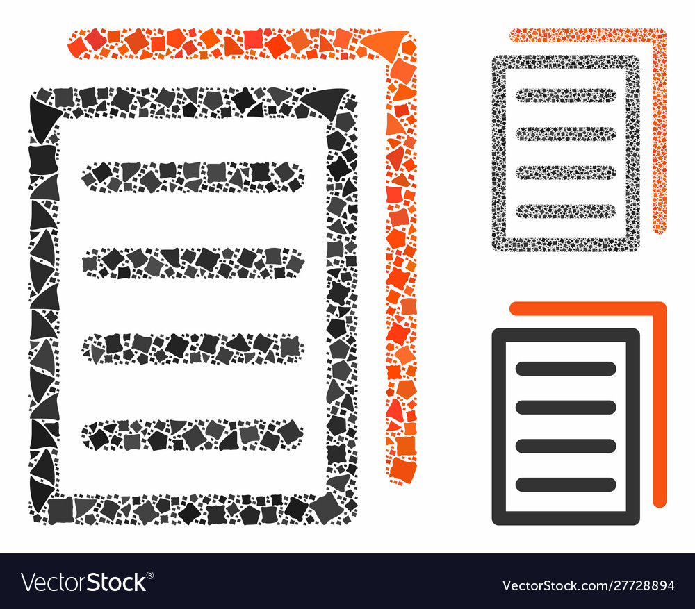 Copy document composition icon trembly elements vector image Copy document composition icon trembly elements
