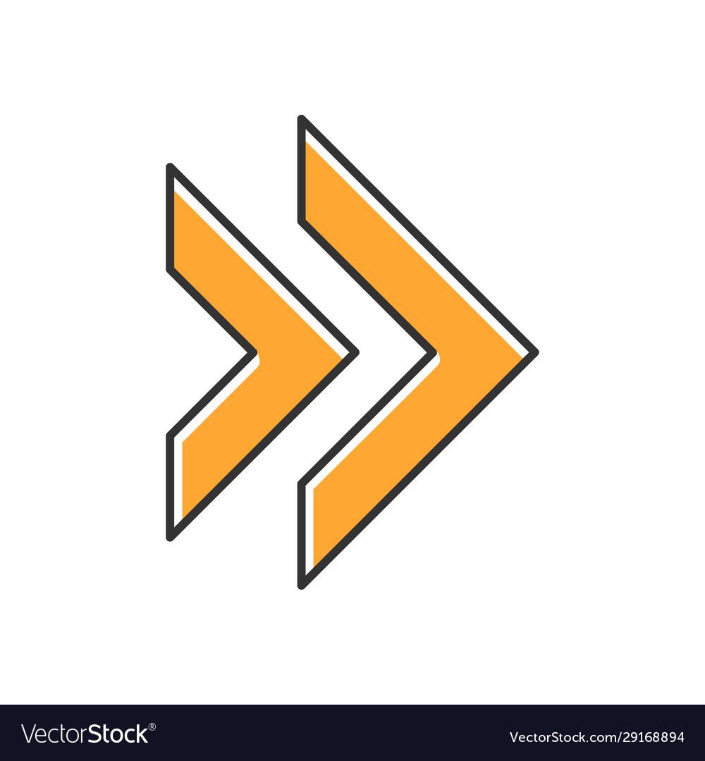 Double Orange Arrows - Rewind Icon