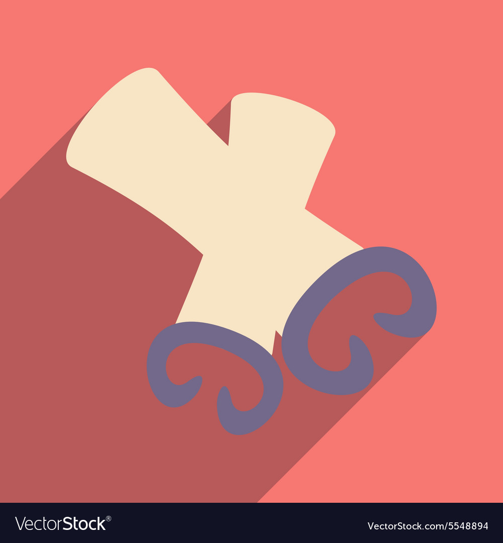 Flat with shadow icon and mobile application