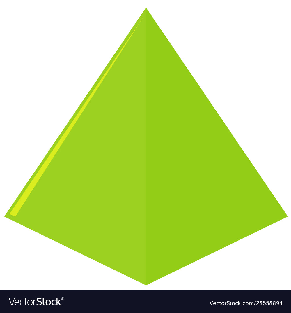 Geometry shape triangle in green