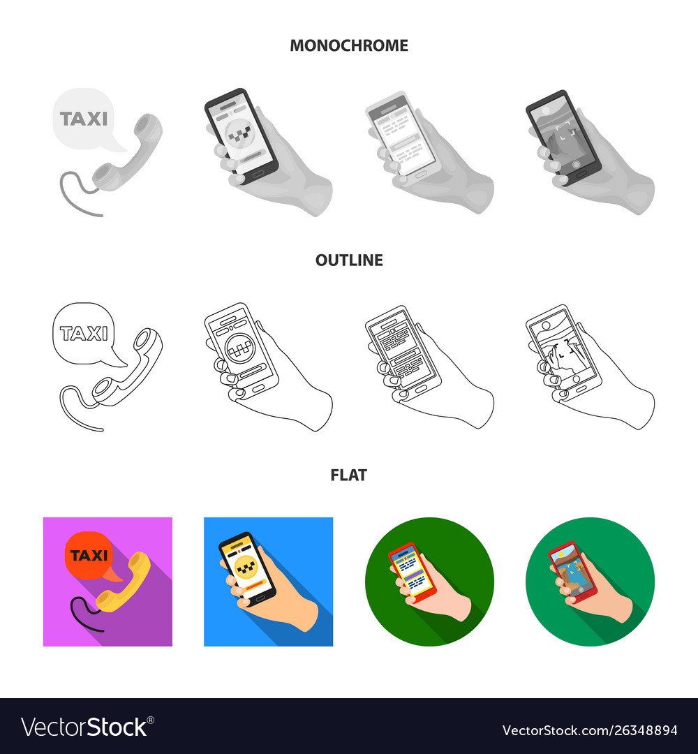 Isolated object phone and screen sign