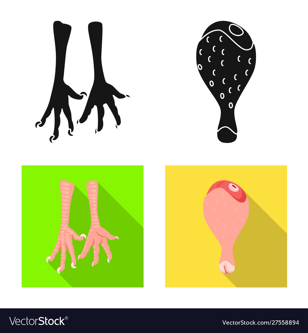 Isolated object product and poultry symbol