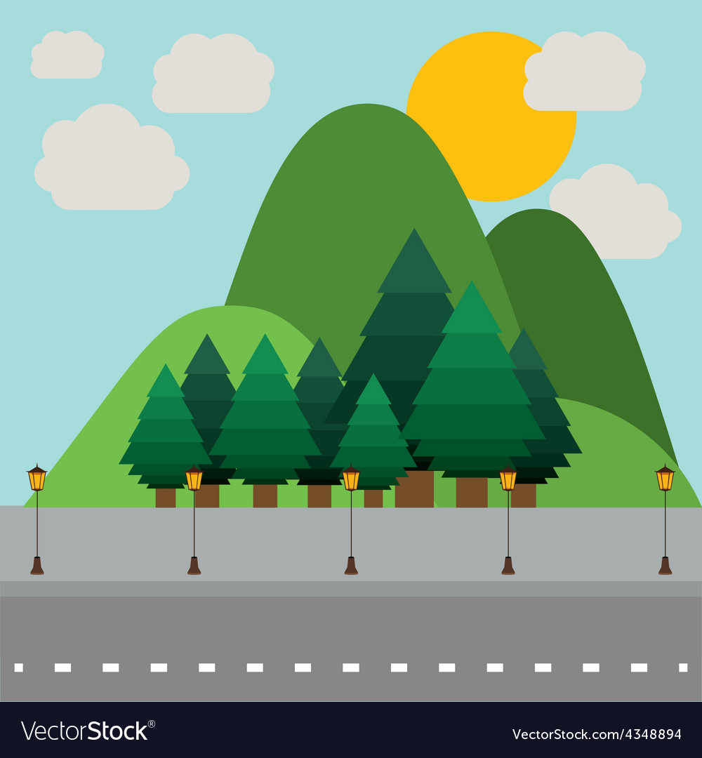 Landscape design Royalty Free Vector Image - VectorStock