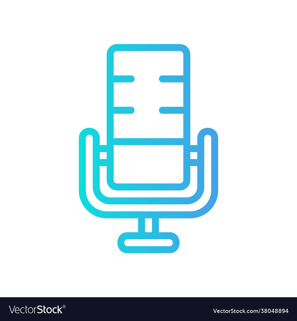 Microphone icon in gradient style about vector image Microphone icon in gradient style about