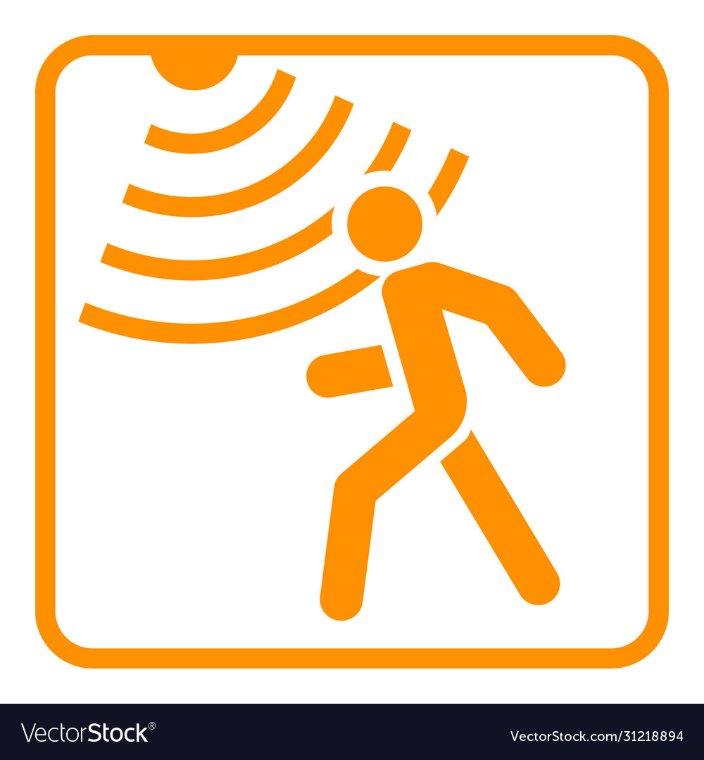 Bewegungsmelder solide Icon Sicherheit und Schutz