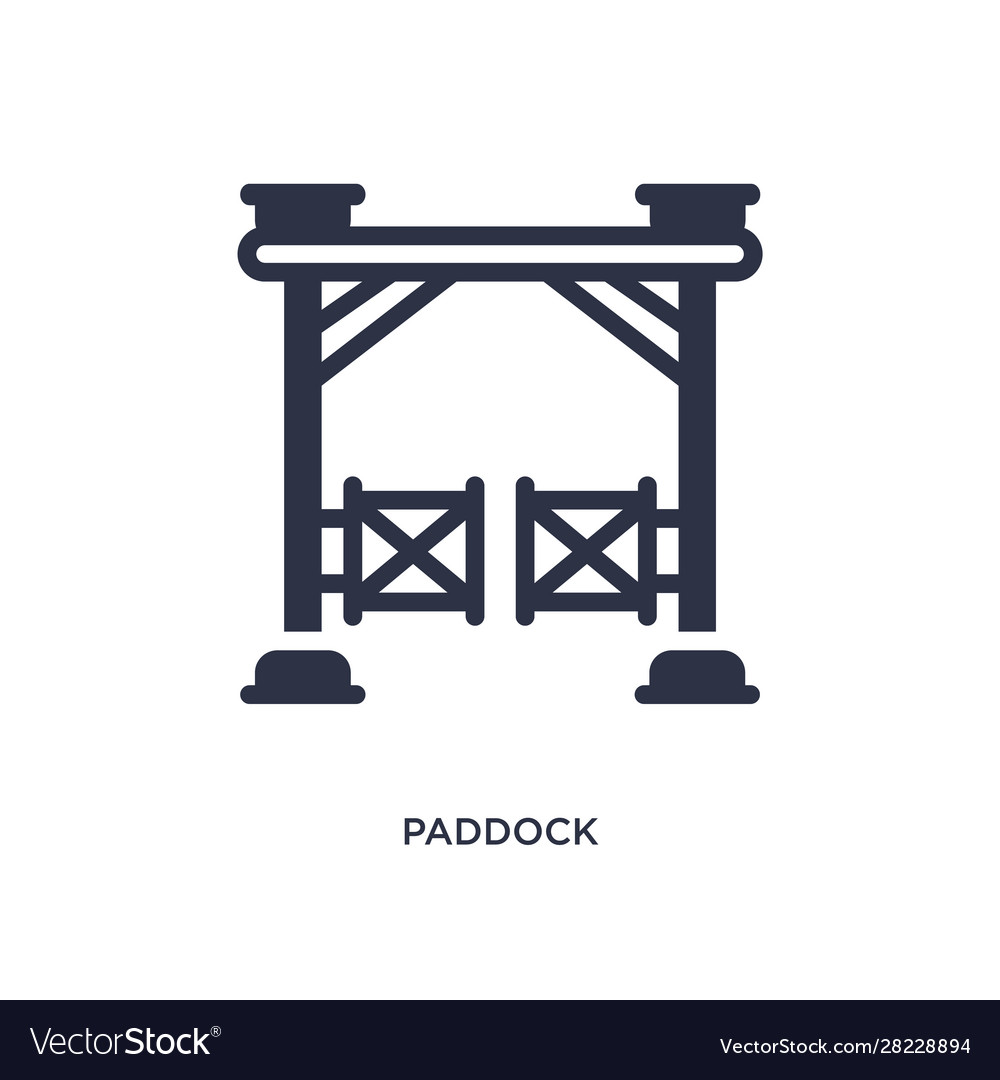 Paddock icon on white background simple element vector image Paddock icon on white background simple element