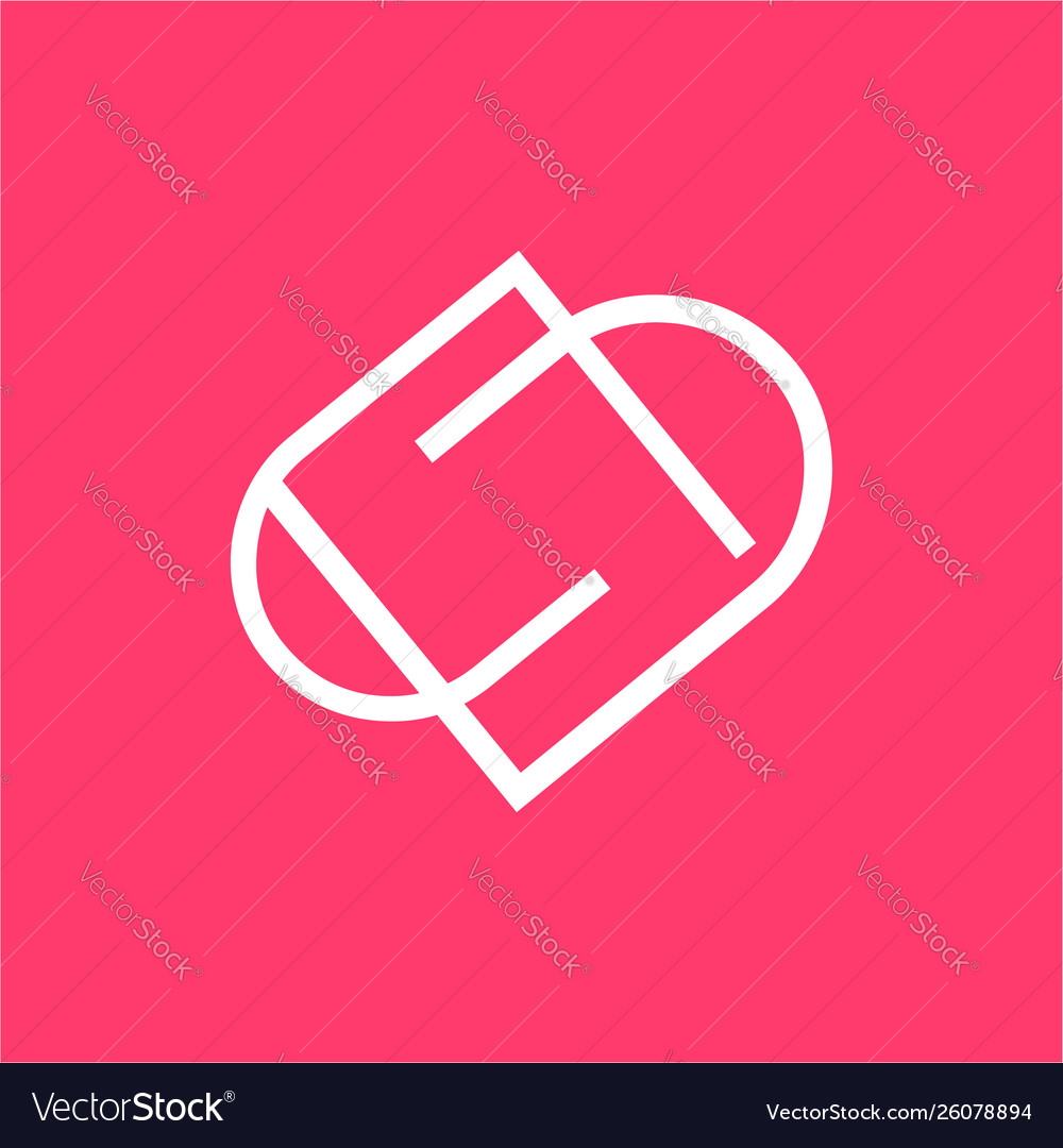 Simple dd pp dp pd initials line art company logo vector image Simple dd pp dp pd initials line art company logo