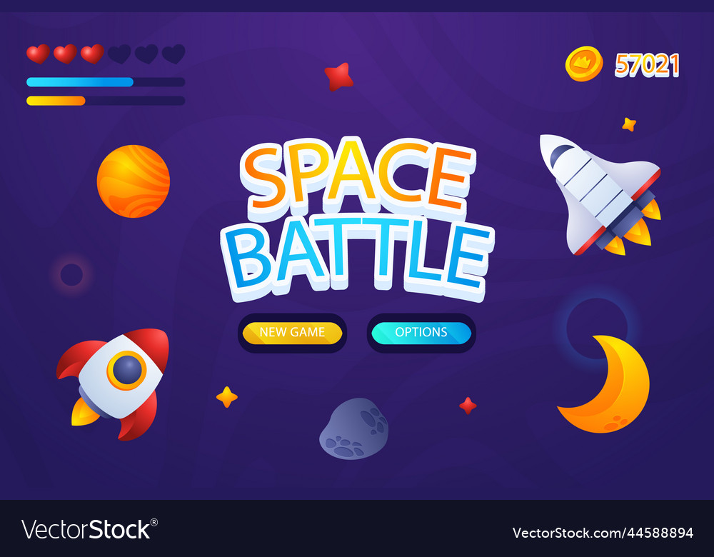 Space game interface Vector Image Space game interface